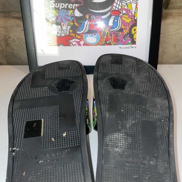 Versace palm print slides main image 4